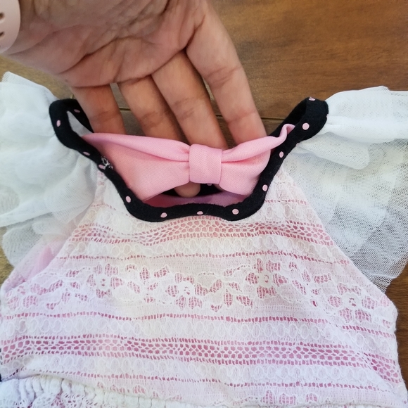 3/$25 Little Lass Inlet Lace White Pink Dress 24M - Picture 5 of 9